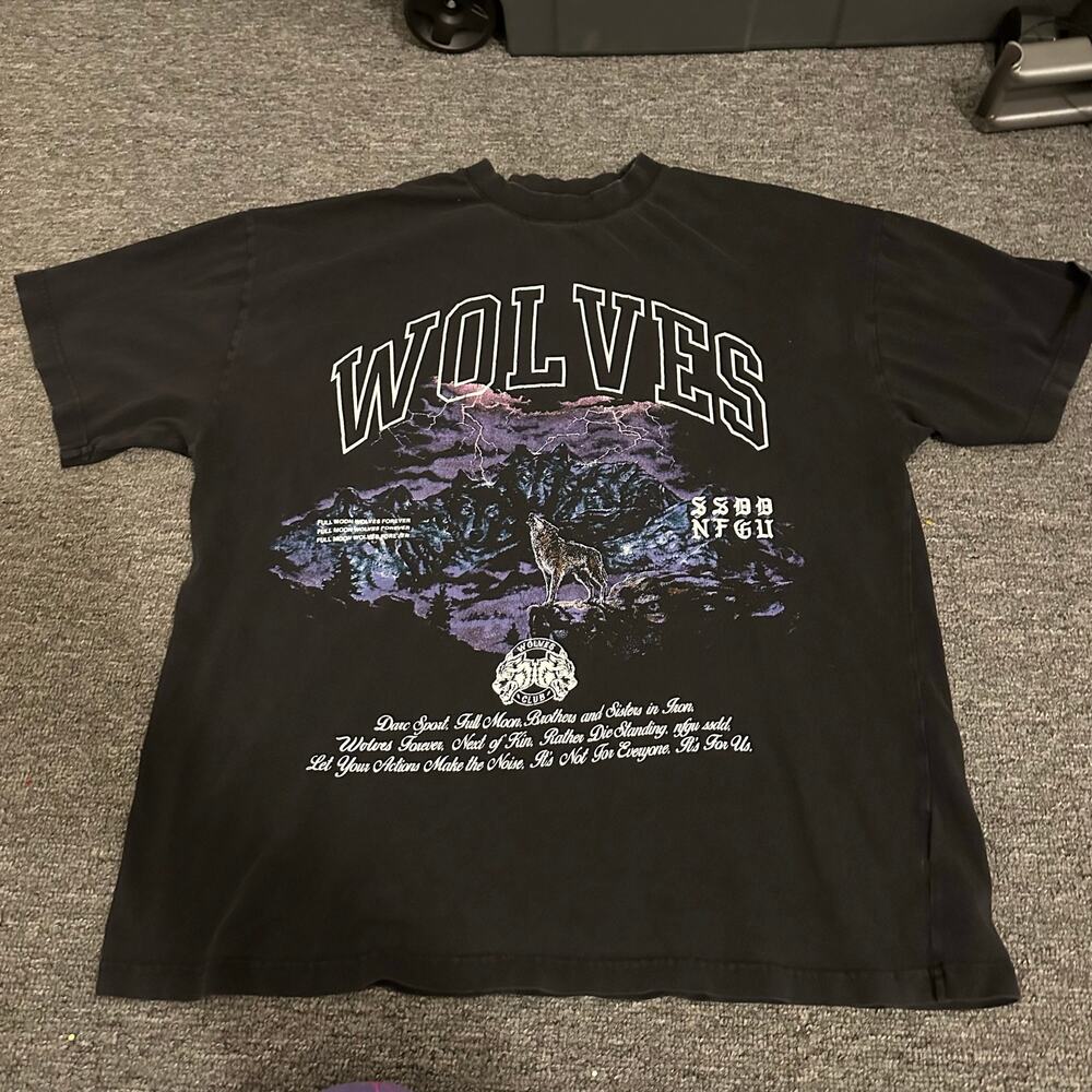 Darc Sport Wolves Club Full Moon Wolves Forever Shirt Oversized #121-1000 M